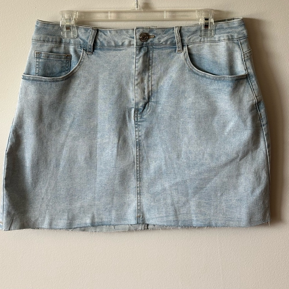 NWOT Denim Mini Skirt - Light Blue